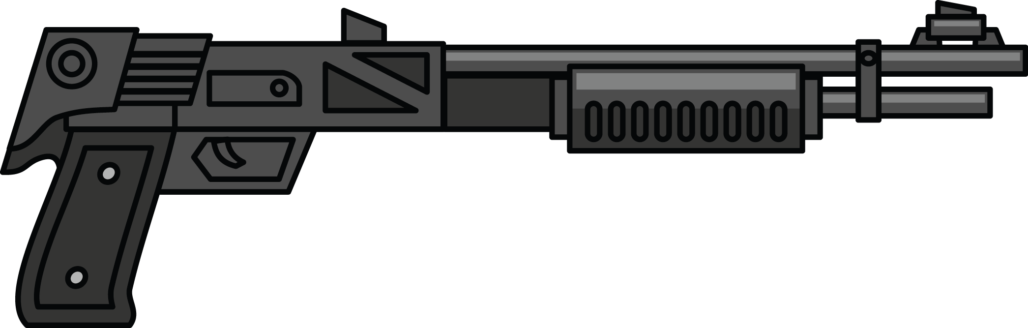 Free Shotgun Clip Art - Clip Art Shot Gun (2091x667), Png Download