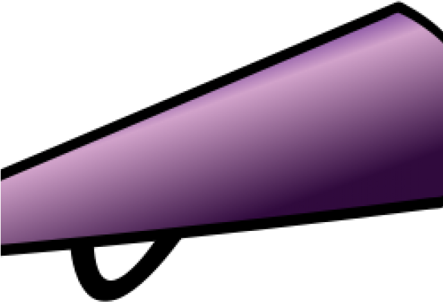 Cheerleader Megaphone Clipart - Purple Cheer Megaphone (640x480), Png Download