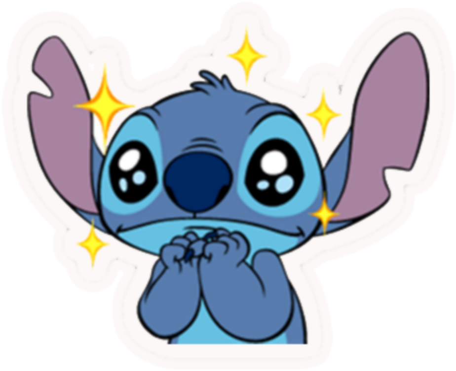 Kawaii Sticker - Stitch Sticker (1024x1024), Png Download