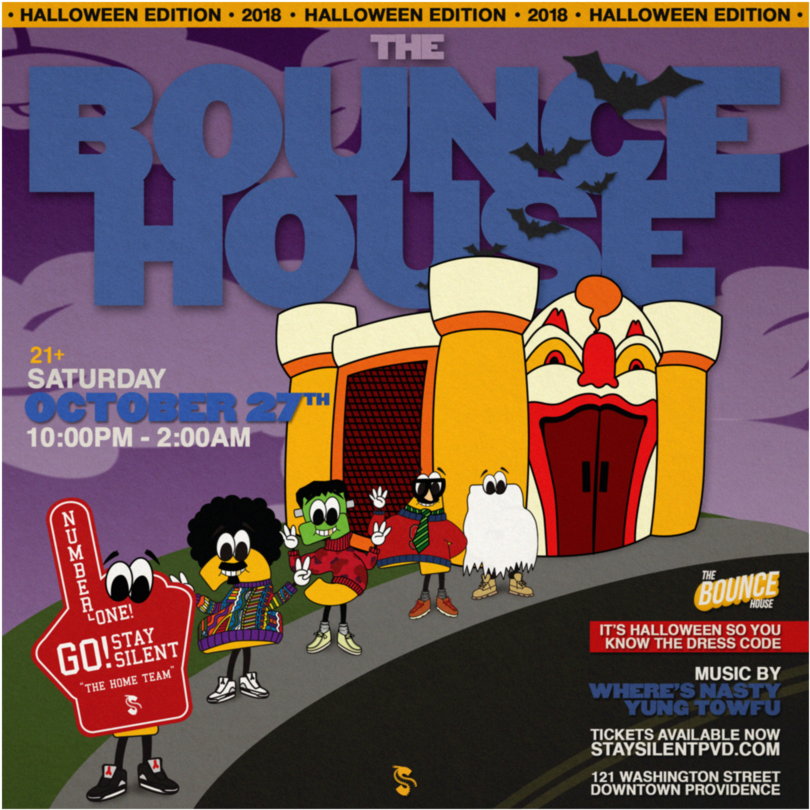 Sspvd Events-bouncehallow - Cartoon (1000x1000), Png Download