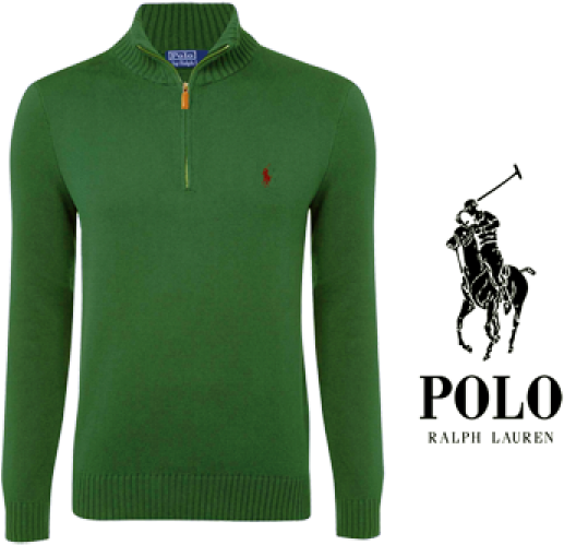 ~ralph Lauren Half Zip Custom Fit Olive Green Sweater - Polo Ralph Lauren (600x600), Png Download