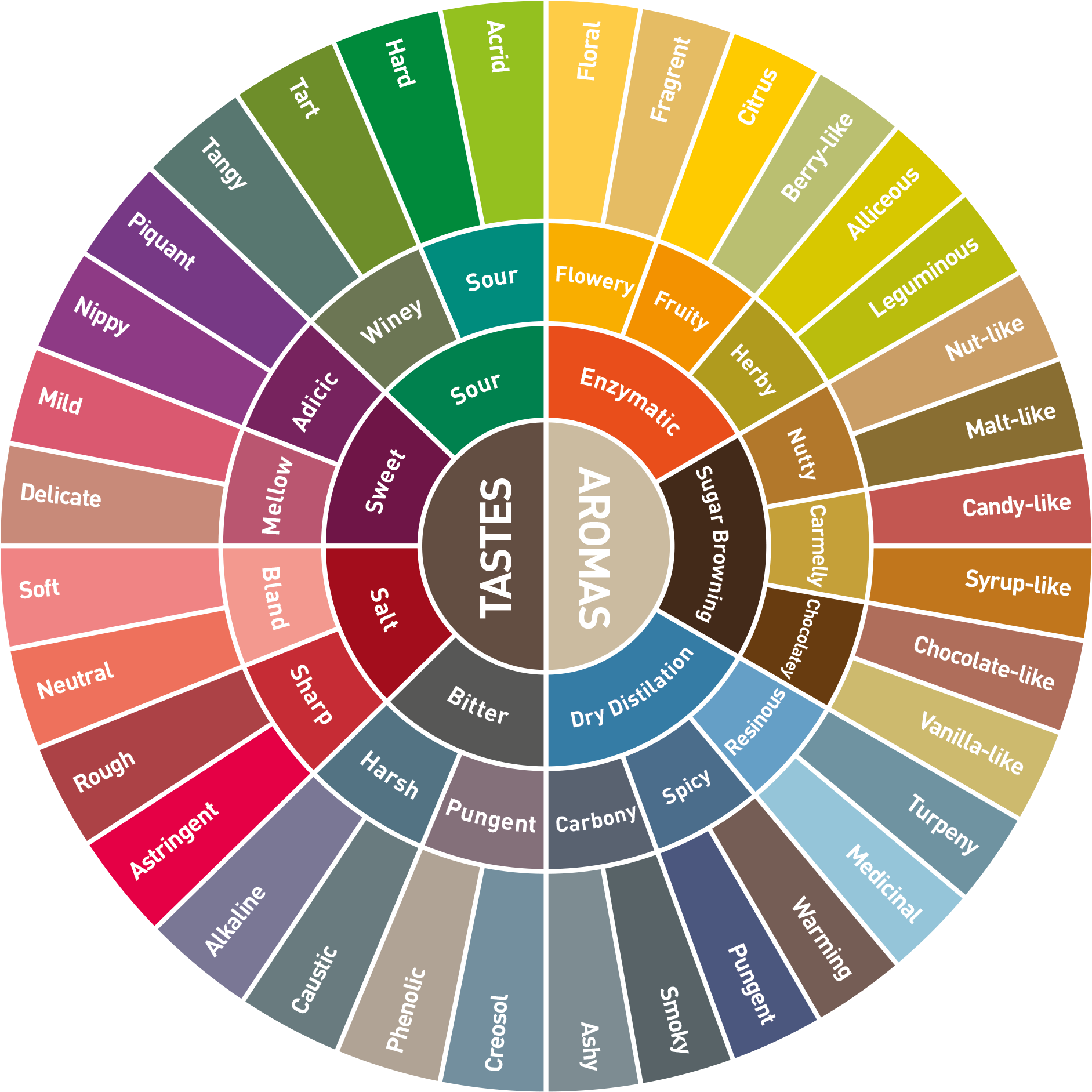 Coffee Flavour Wheel - Ruota Delle Emozioni Italiano (1884x1896), Png Download