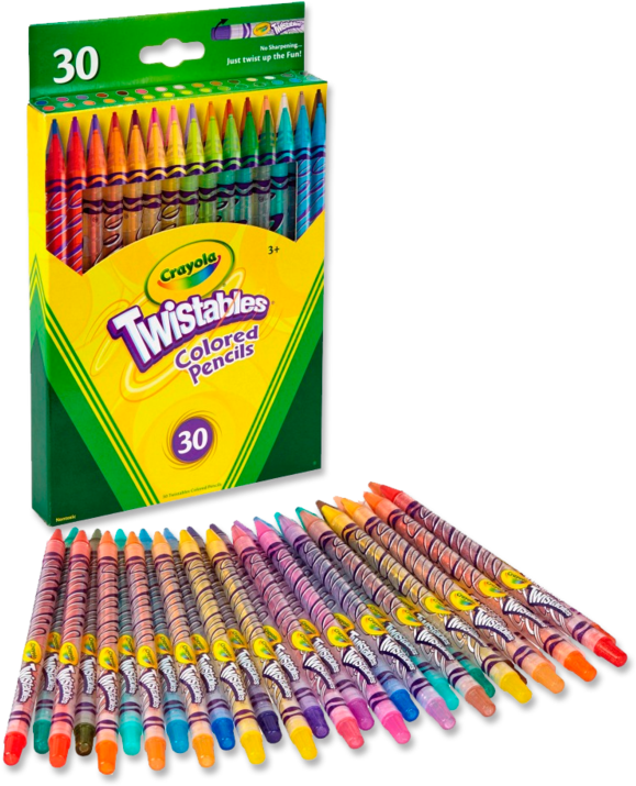 Lápices Crayola Colored Pencils Caja De 30 Lapices - Crayola Twistable Colored Pencils (800x800), Png Download