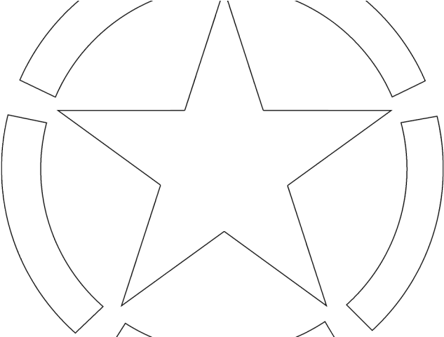 Army Clipart Army Star - Circle (640x480), Png Download
