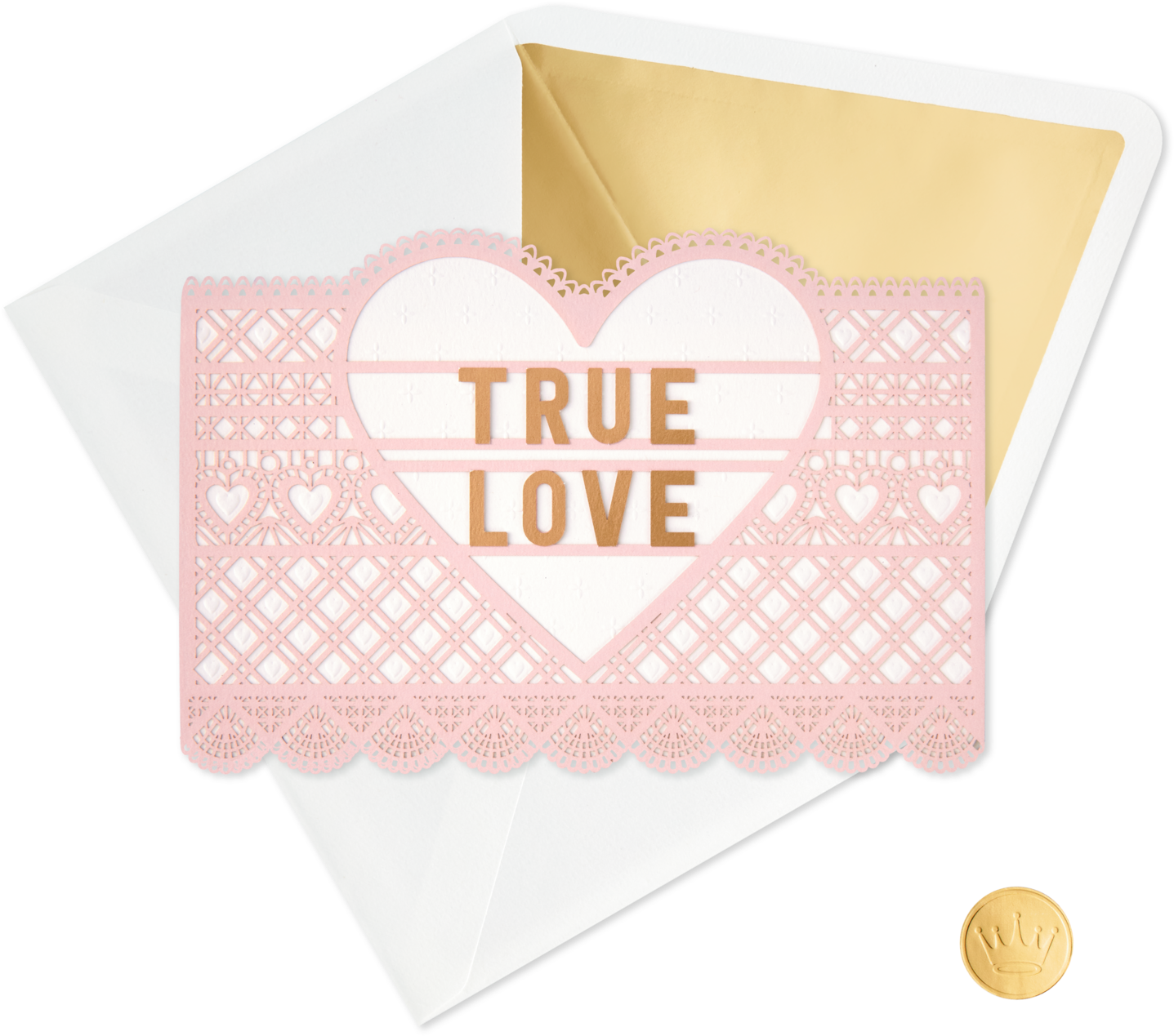 True Love Laser-cut Lace Valentine's Day - Envelope (1470x1470), Png Download