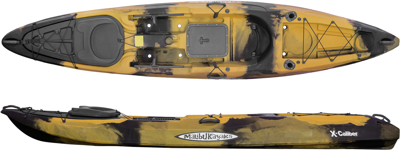 X Caliber Solar Camo Fishing Barge Kayak - Sea Kayak (1500x1000), Png Download