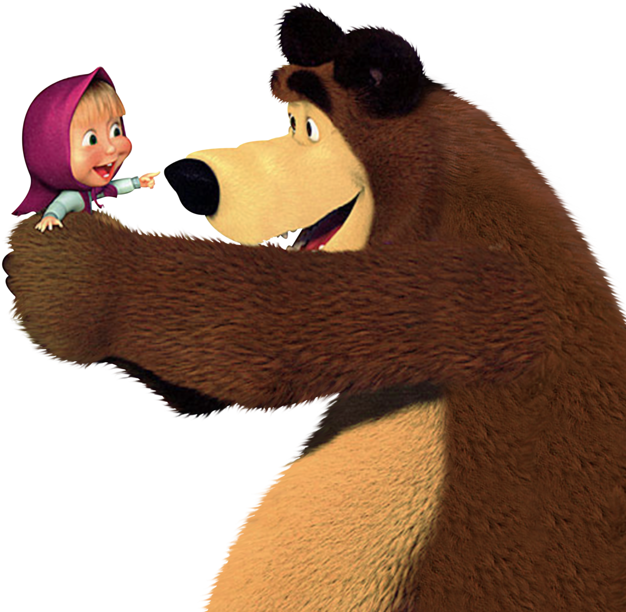 Masha And The Bear The Good Dinosaur Mask Clip Art - Transparent Masha And The Bear Png (1252x1224), Png Download