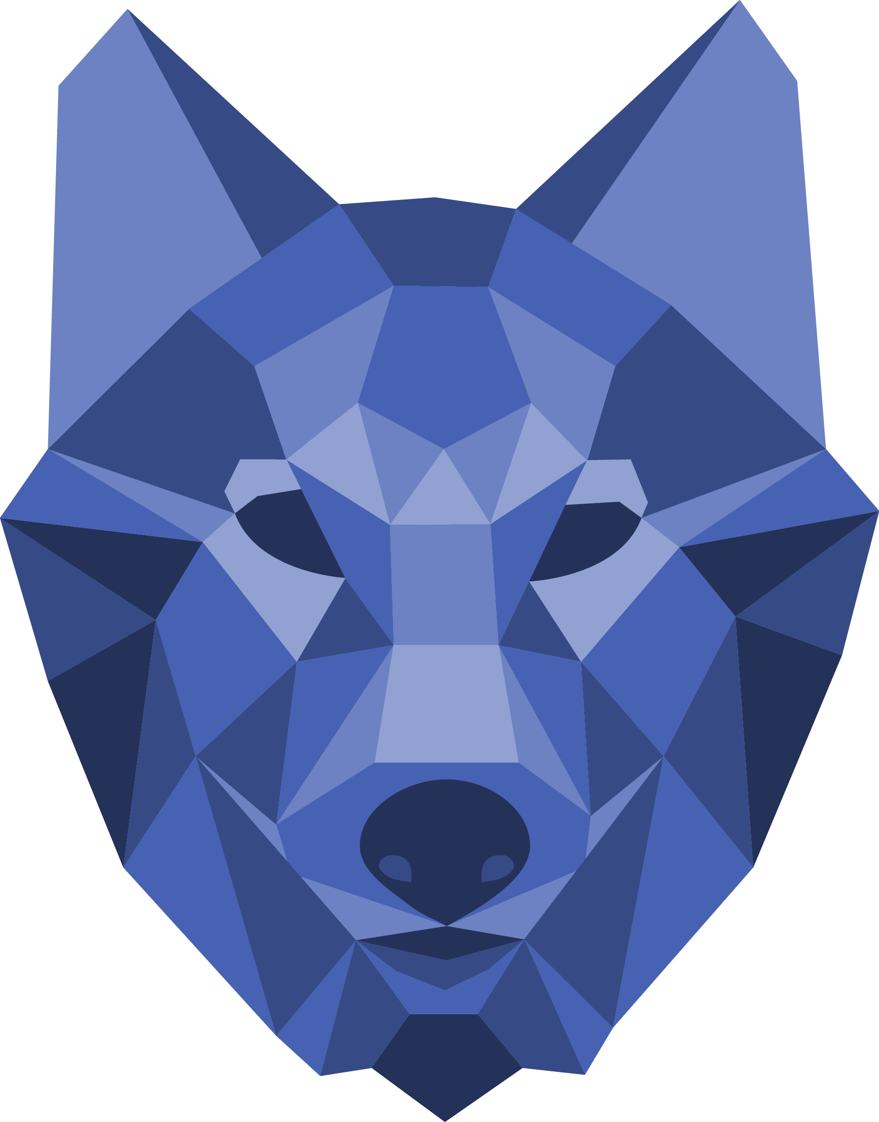 1754 X 2239 12 - Geometric Wolf Head Png (1754x2239), Png Download