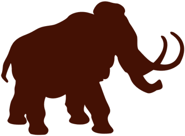 Mammoth Clipart Ivory - Silueta De Dinosaurio En Svg (640x480), Png Download