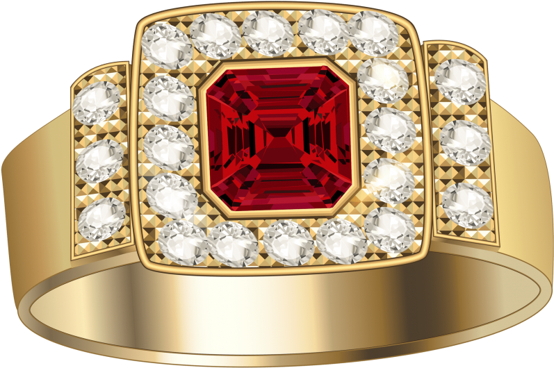 Download Gold Ring With Diamonds Clipart Png Photo - Gold Ring Images Png (850x591), Png Download