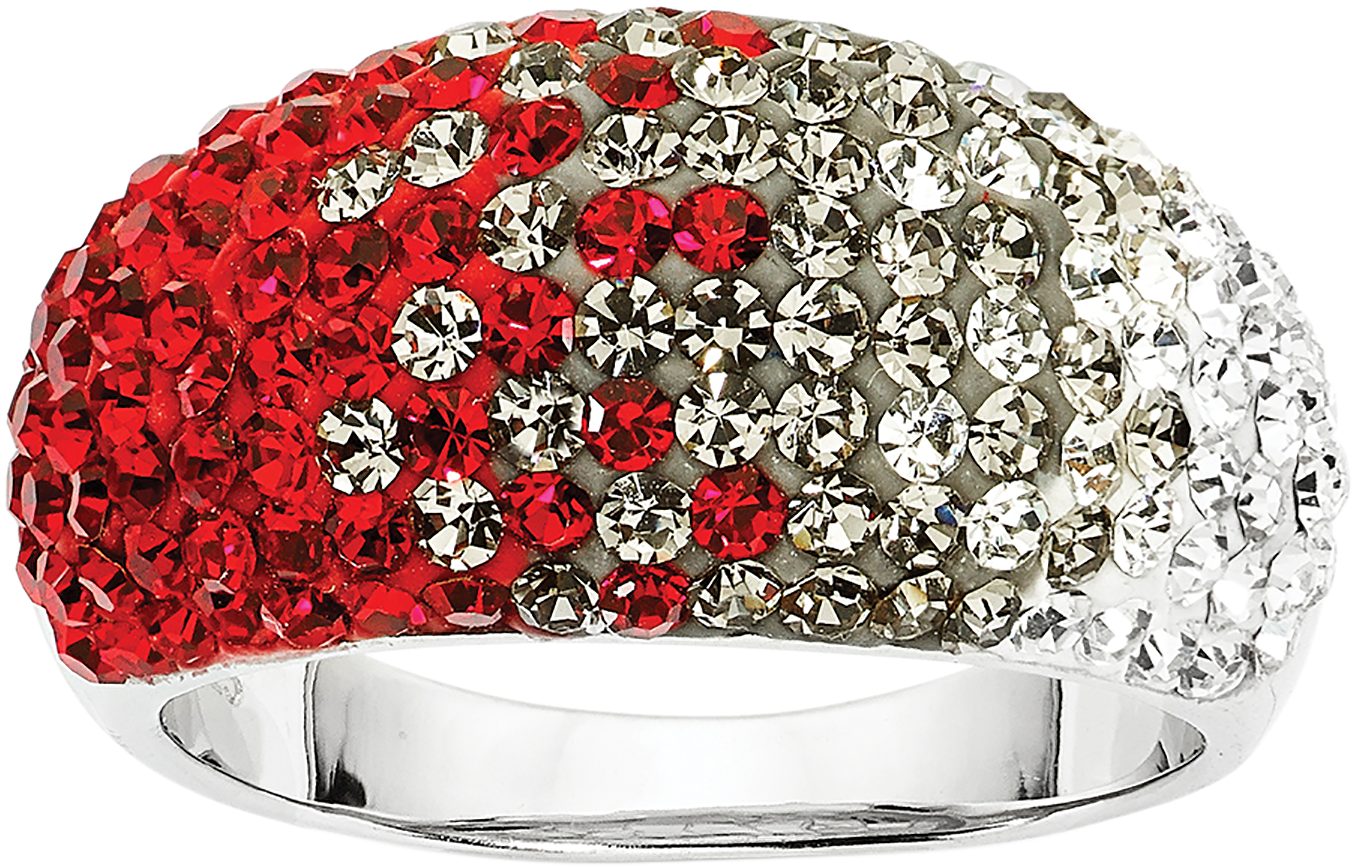 Red And White Crystal Ring - Pre-engagement Ring (1500x1500), Png Download