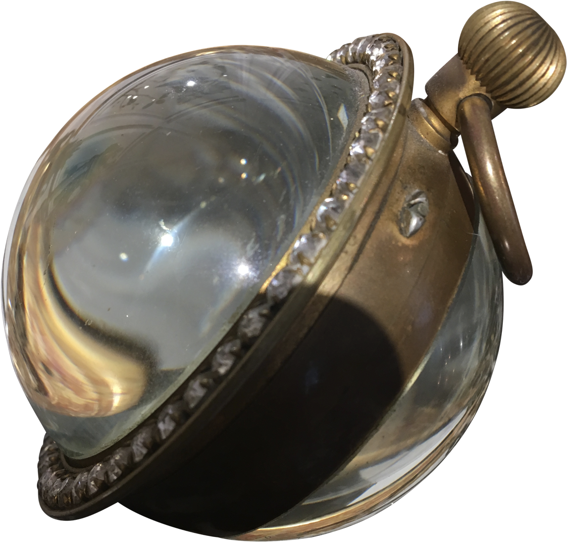 Large 19th Century French Jeweled Glass Ball Clock - Antique (1200x1600), Png Download