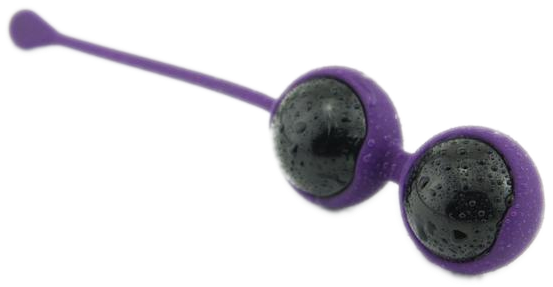 16cm Silicone Kegel Ball With Glass Ball - Bilberry (600x600), Png Download