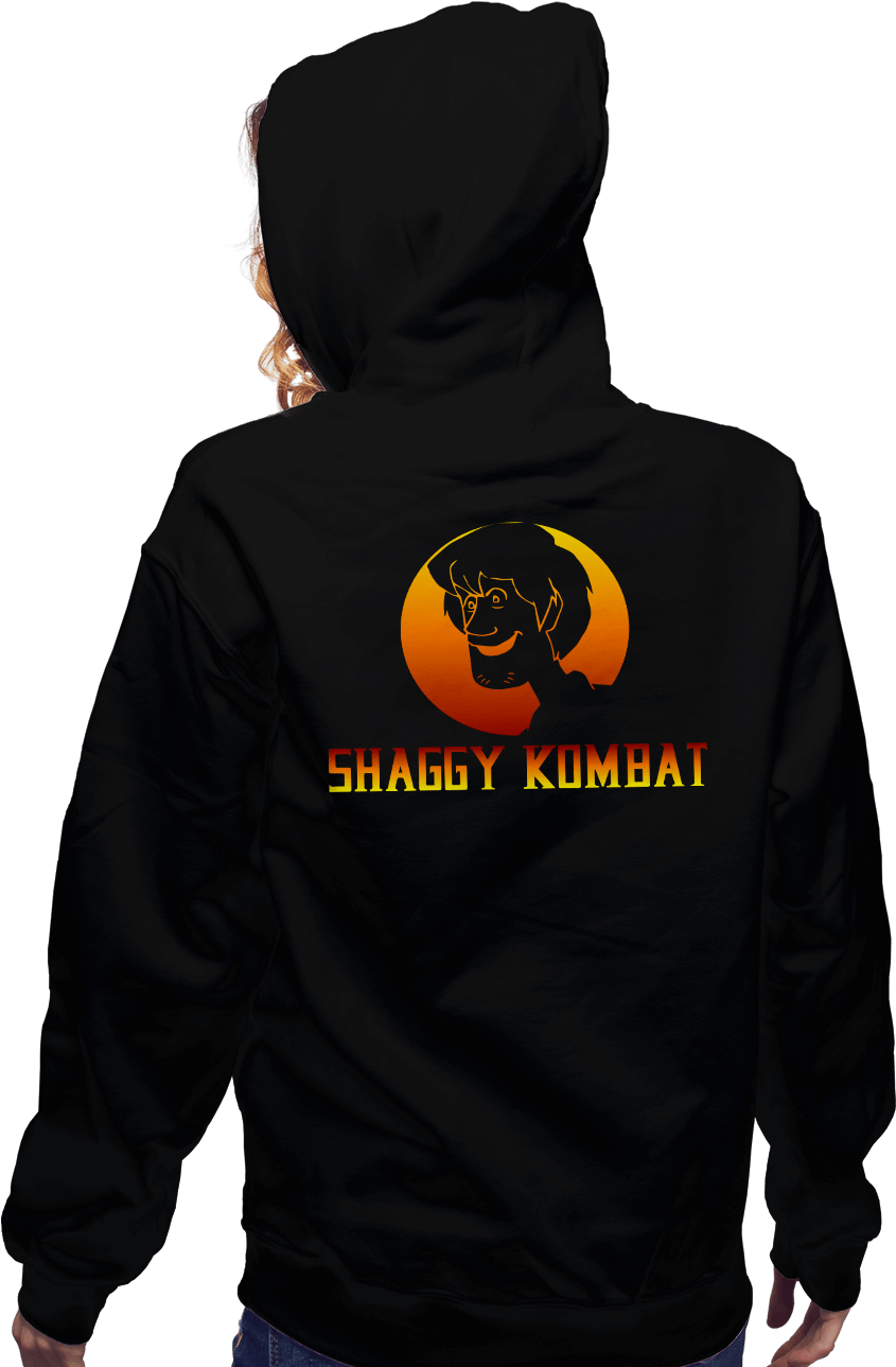 Shaggy Kombat - Hoodie (930x1294), Png Download