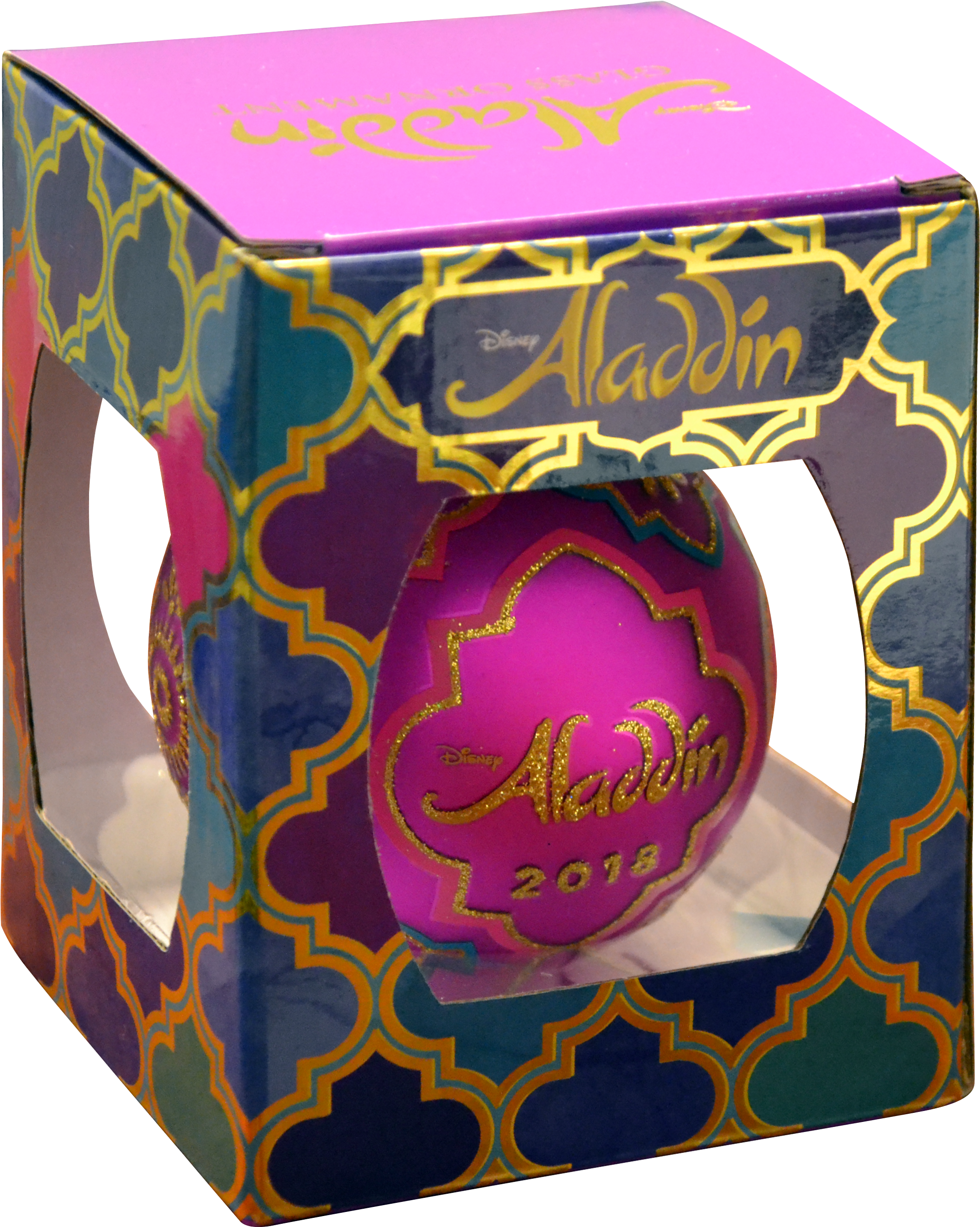 Aladdin 2018 Glass Ball Ornament - Box (2393x2873), Png Download