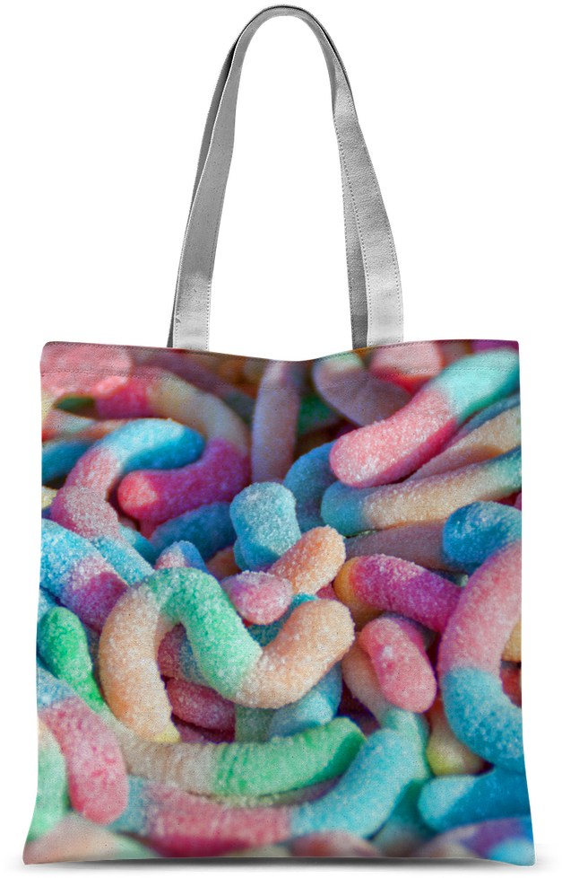 "sour Worms Classic Sublimation Tote Bag\ - Tote Bag (1024x1024), Png Download