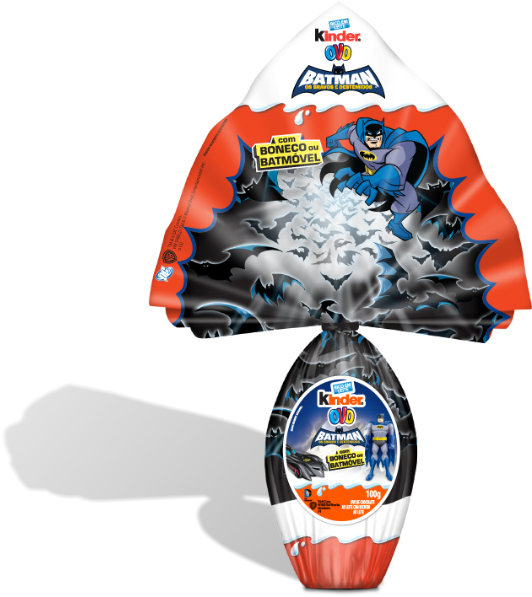 Chegou O Ovo De Páscoa Do Batman Da Kinder De 2014 (670x596), Png Download