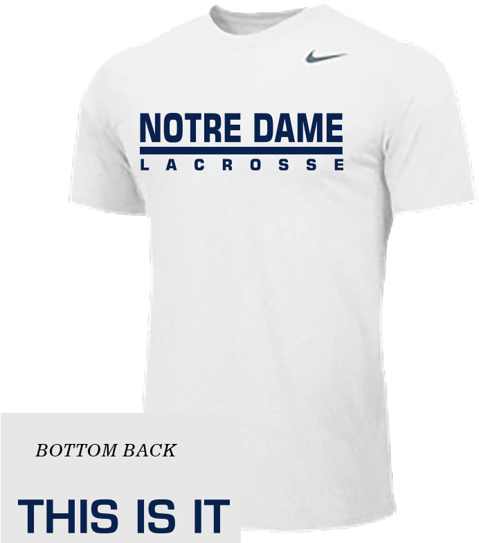 Notre Dame Lacrosse Nike Tshirt - Active Shirt (800x800), Png Download