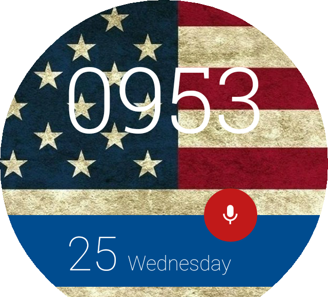Usa Watch Face Preview (640x580), Png Download