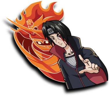 Itachi Uchiha Susanoo Half Peeker Sticker - Cartoon (600x600), Png Download