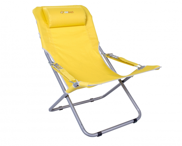 Oztrail Komo Beach Chair Yellow - Folding Chair (749x749), Png Download