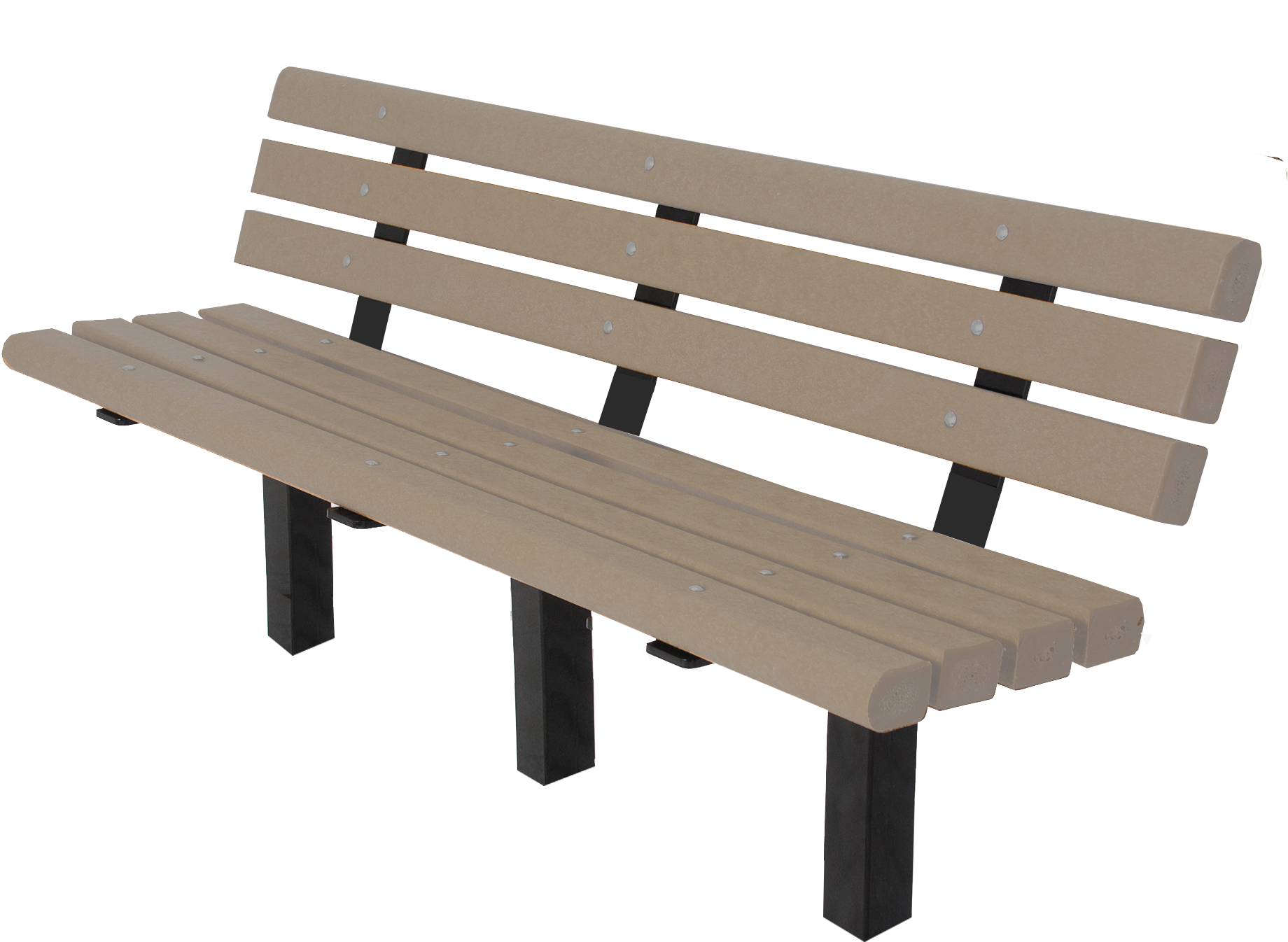 Trail Bench With Back In Park - Trail Benches (1980x1402), Png Download