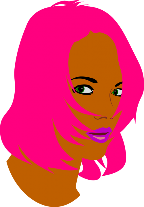 Woman,pink - Cartoon (500x720), Png Download
