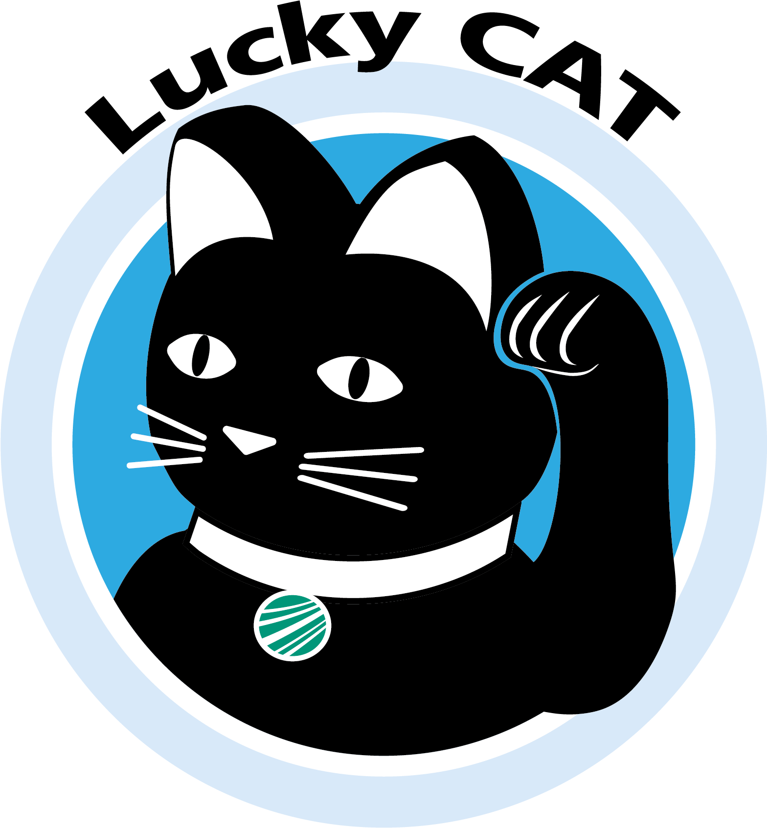 Lucky Cat Logo - Black Cat (1890x2094), Png Download
