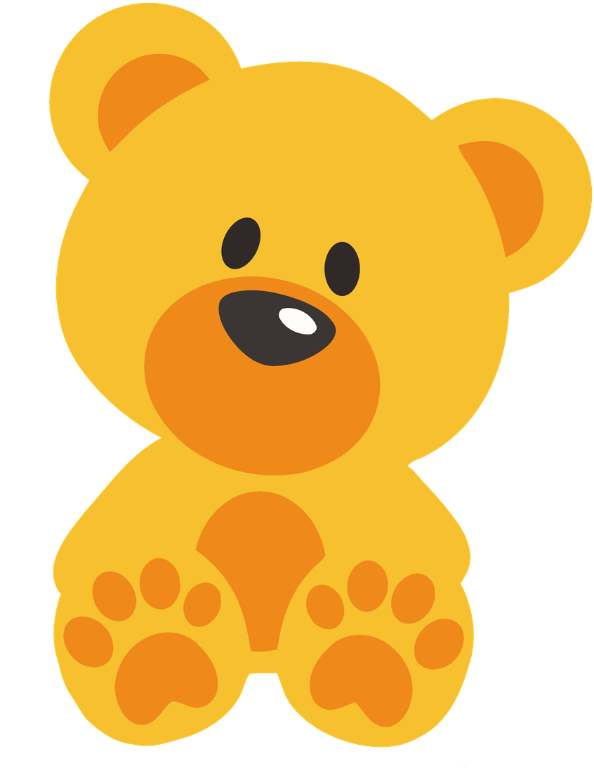 Orange Teddy Bear Clipart - Gold Teddy Bear Clipart (846x1095), Png Download