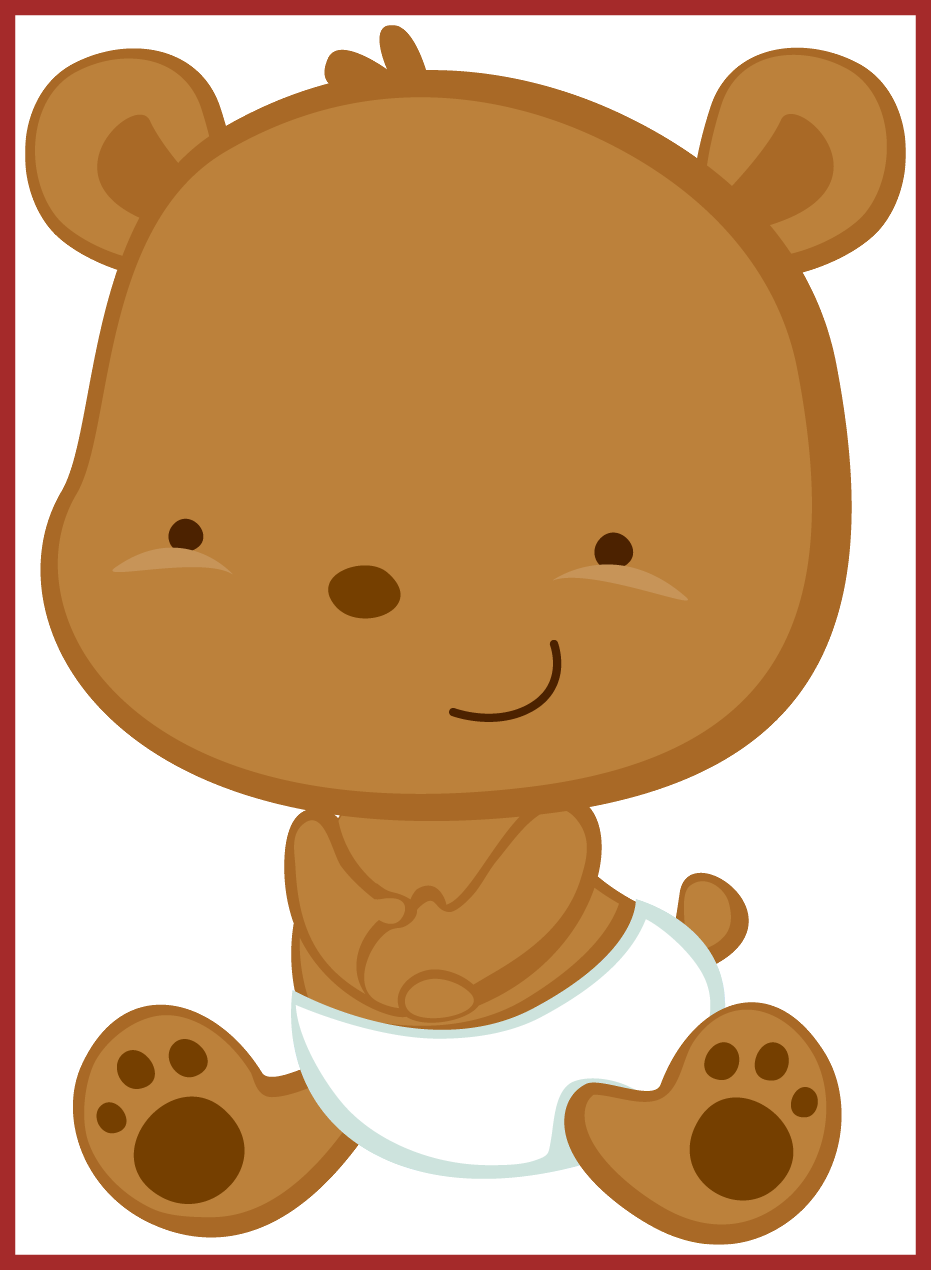 6 Ideas Of Teddy Bear Clipart Transparent Background - Baby Bear In Diaper (931x1270), Png Download
