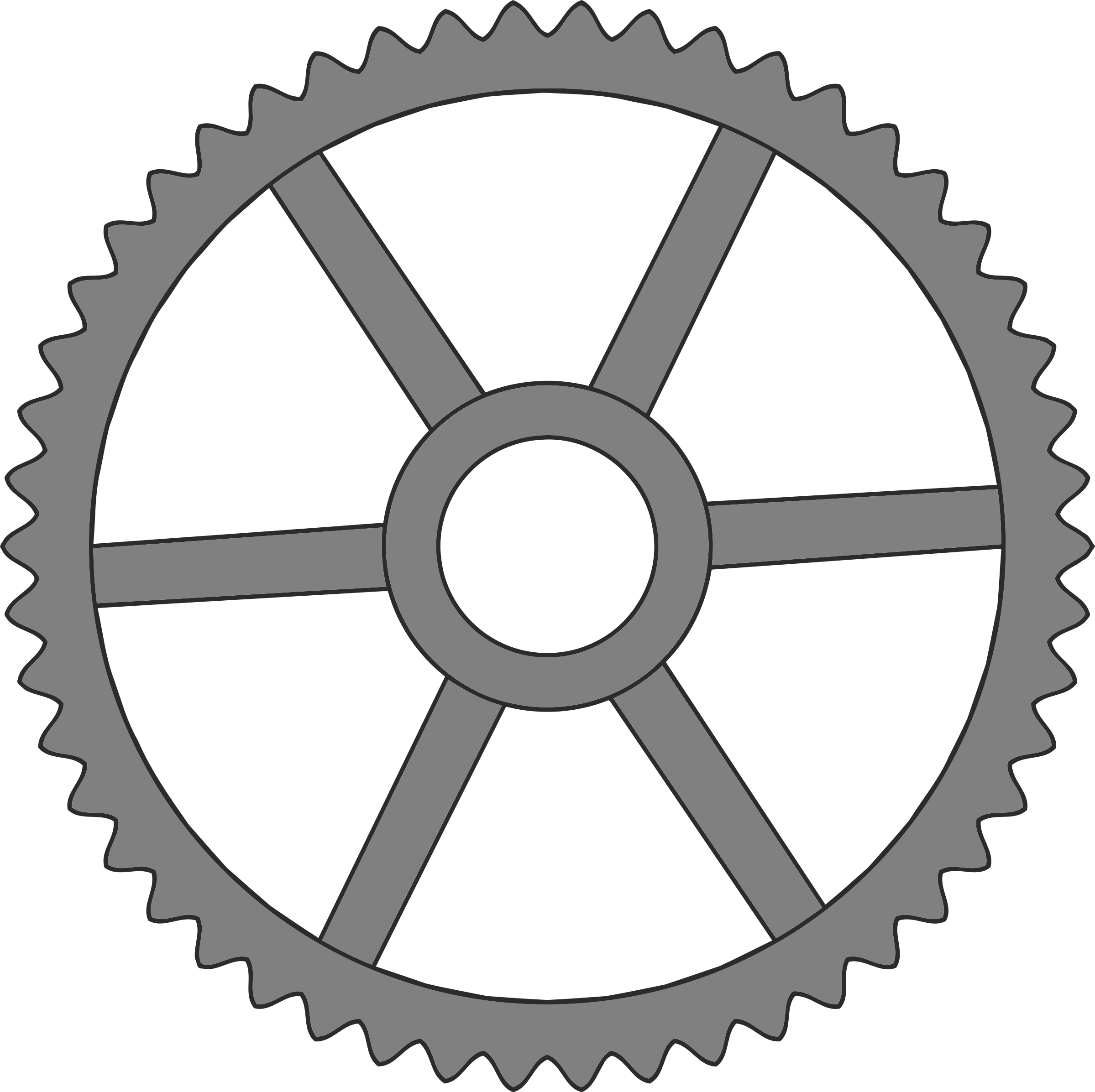 This Free Icons Png Design Of 50-tooth Gear With Trapezium (2399x2394), Png Download
