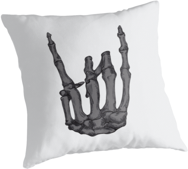 Grey Rock On Skeleton Hand - Faze Clan (875x875), Png Download