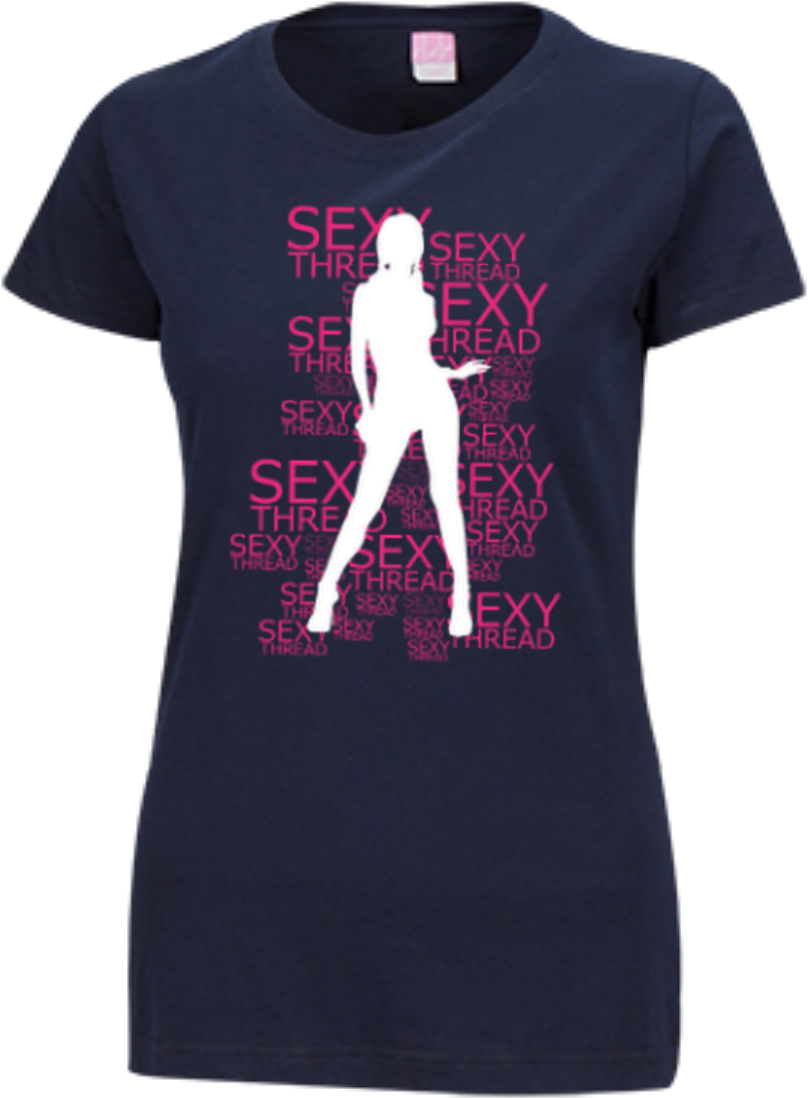 Sexy Ladies Silhouette Custom Fine Jersey T-shirt - Active Shirt (1155x1155), Png Download