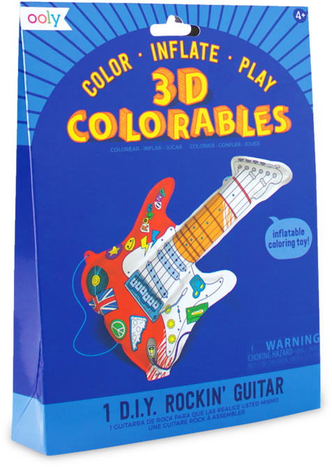 3d Colorables - Rockin' Guitar - Guitar (800x800), Png Download