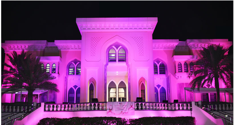 Embassy Goes Pink In Honor Of Breast Cancer Awareness - Lighting (1140x440), Png Download