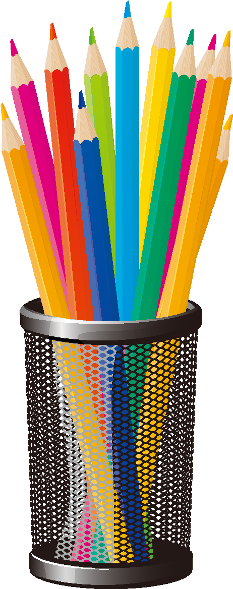 Hand Drawn Colorful Pencil Elements - Coloring Pencils Clipart Png (1772x1378), Png Download