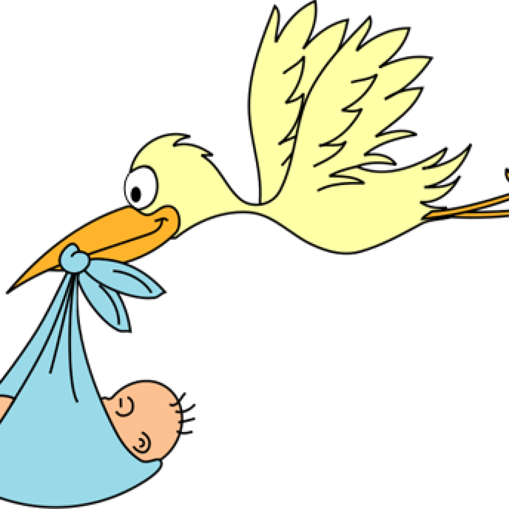 Stork Clipart Stork Ba Clipart Free Graphics Of Storks - Baby Shower (1024x1024), Png Download