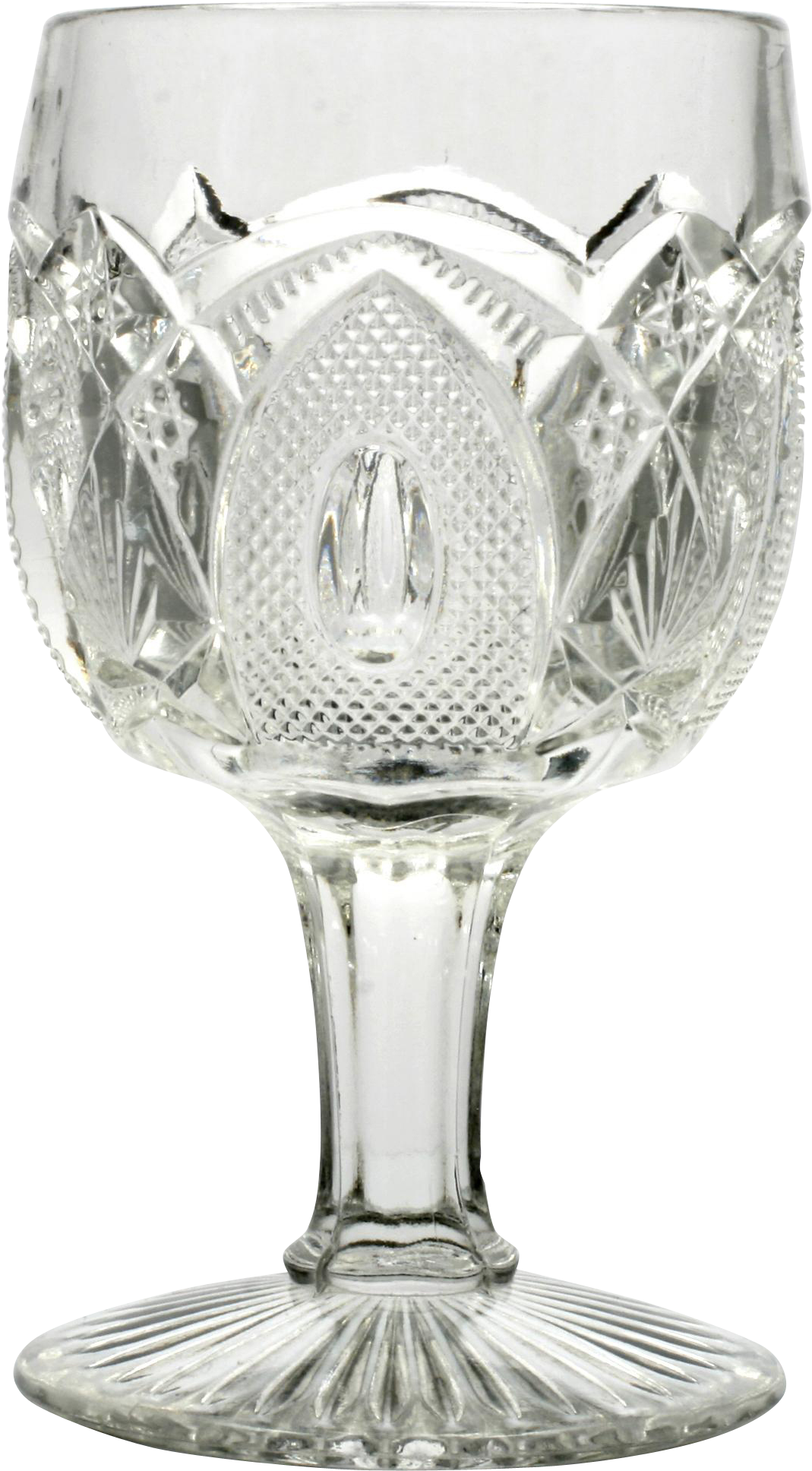 Eapg New Hampshire Goblet Us Glass Antique Pressed - Wine Glass (1935x1935), Png Download