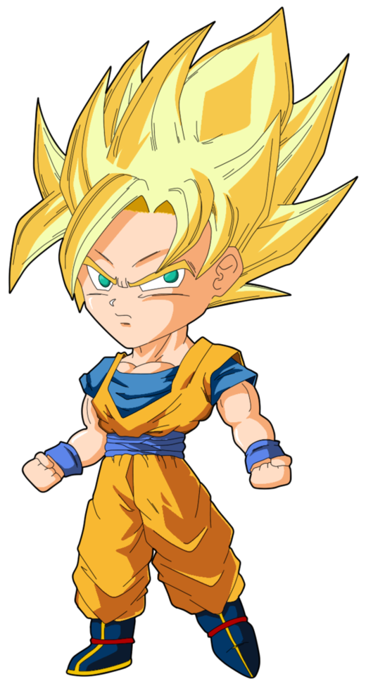 Pra Quem Está Procurando Chibi Do Dragon Ball Em Png - Dragon Ball Goku Ssj2 Chibi (800x1000), Png Download