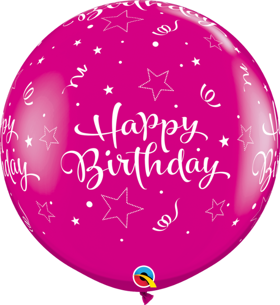 3ft Pink Shining Star Latex - 50 Balloons (551x600), Png Download
