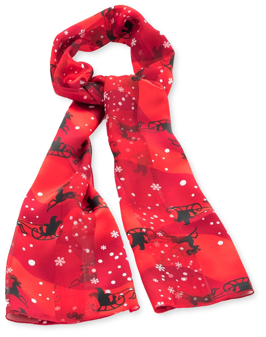 Christmas Scarf Santa Rudolph Festive Snowflakes Snowman - Christnas Scarf (1200x1200), Png Download