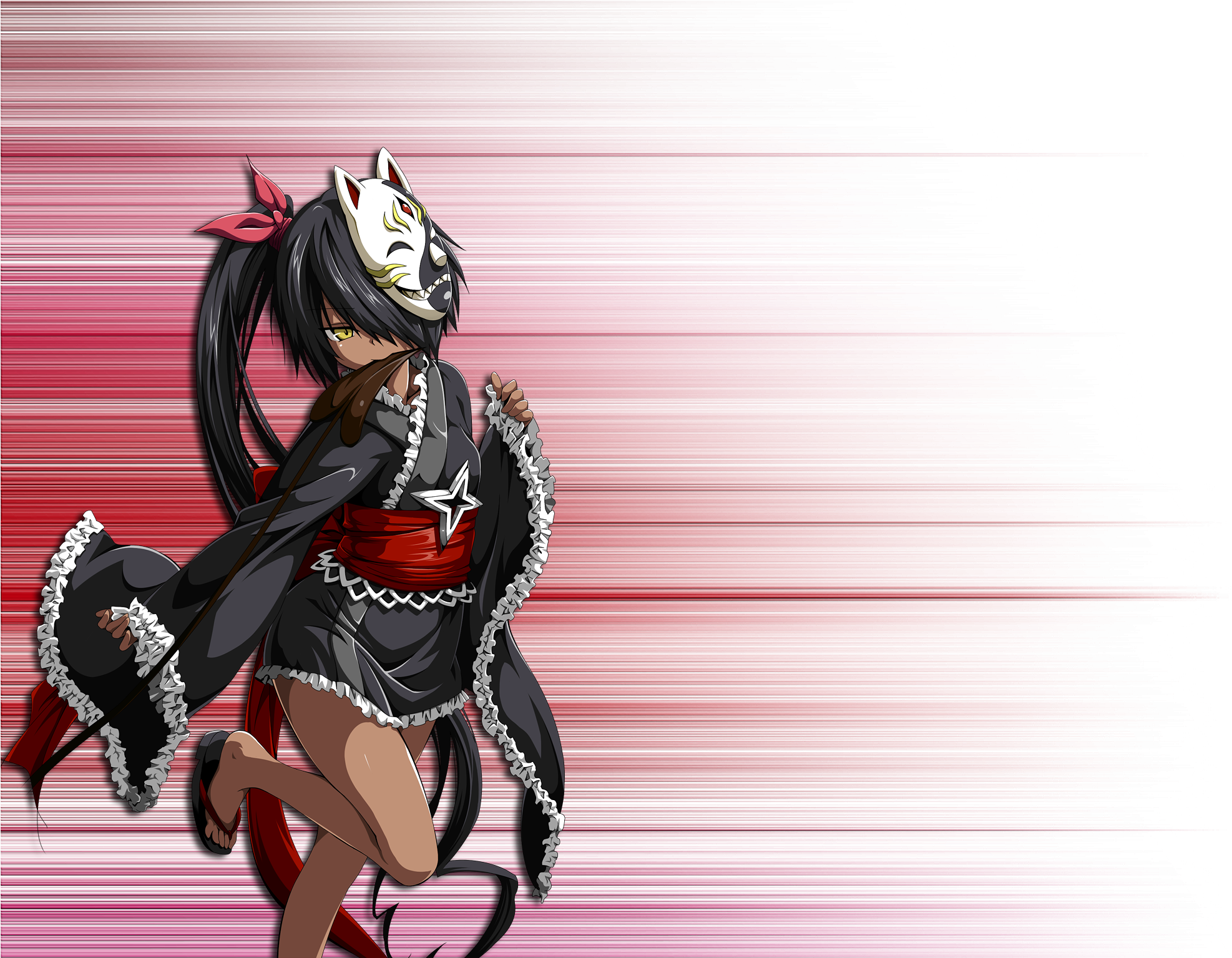 Dark Skin Mouth Nose - Dark Skin Anime Girl Love (1980x1534), Png Download