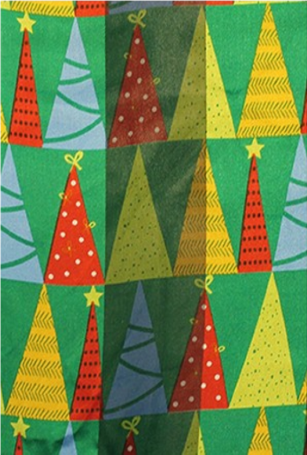 Christmas Tree Satin Scarf - Patchwork (900x900), Png Download