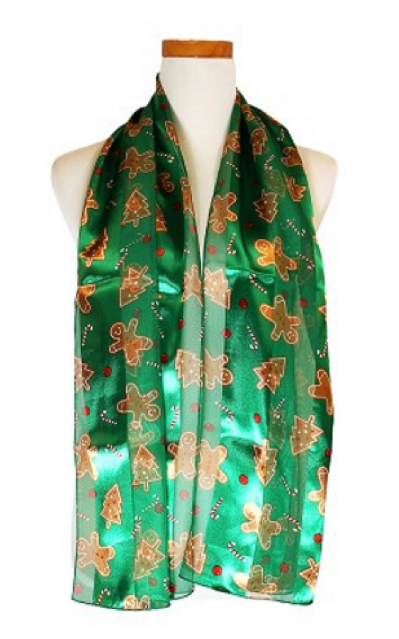 Gingerbread Satin Scarf - Scarf (900x900), Png Download