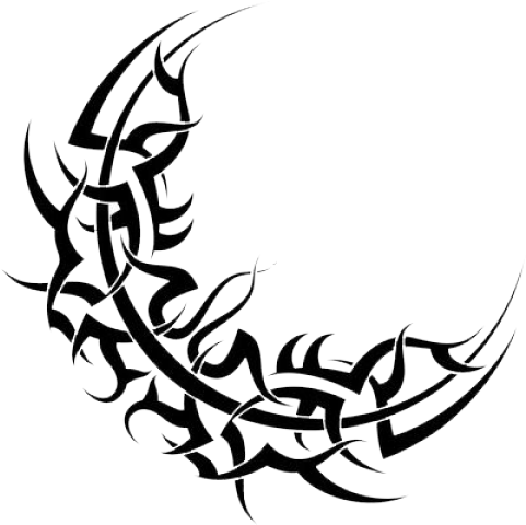 Nautical Star Tattoos Clipart Arm - Tribal Moon Symbol Tattoo (640x480), Png Download