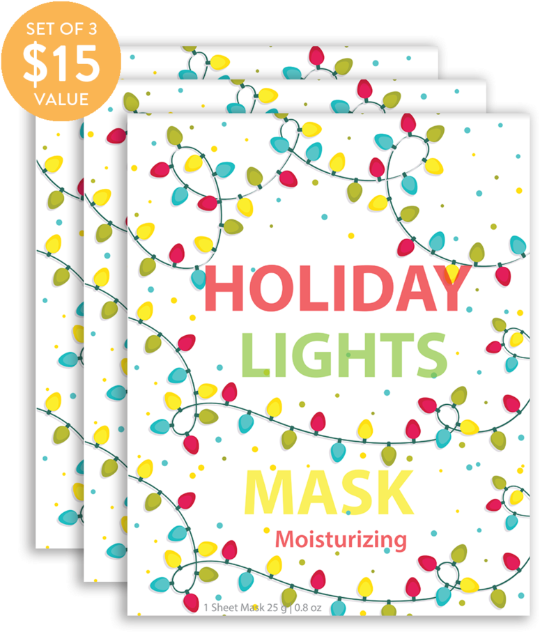 Holiday Lights Mask - Christmas Day (910x1024), Png Download
