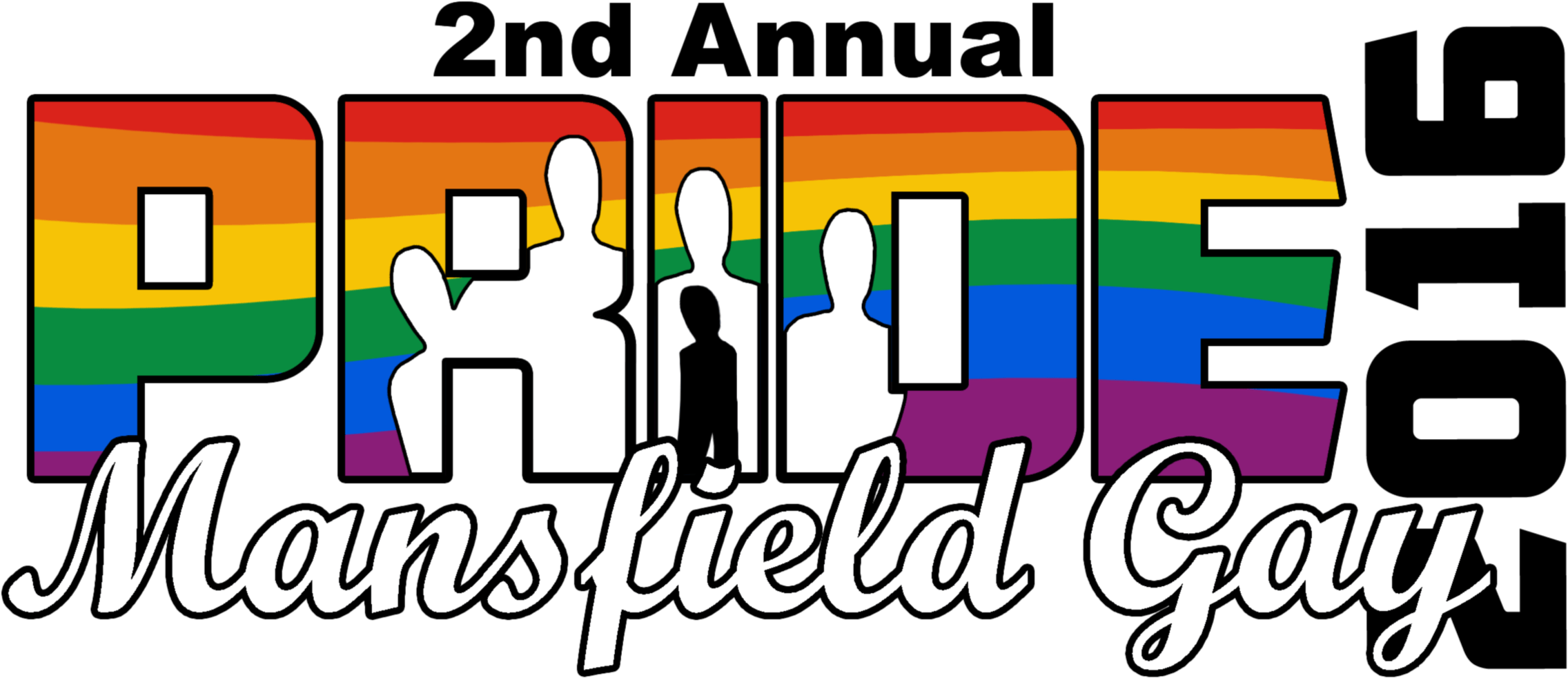Mansfield Gay Pride 2016 Logo - Hand In Hand Love (2342x1113), Png Download