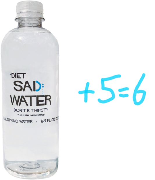 Diet Sad Water 16 Oz - Diet Water (640x640), Png Download