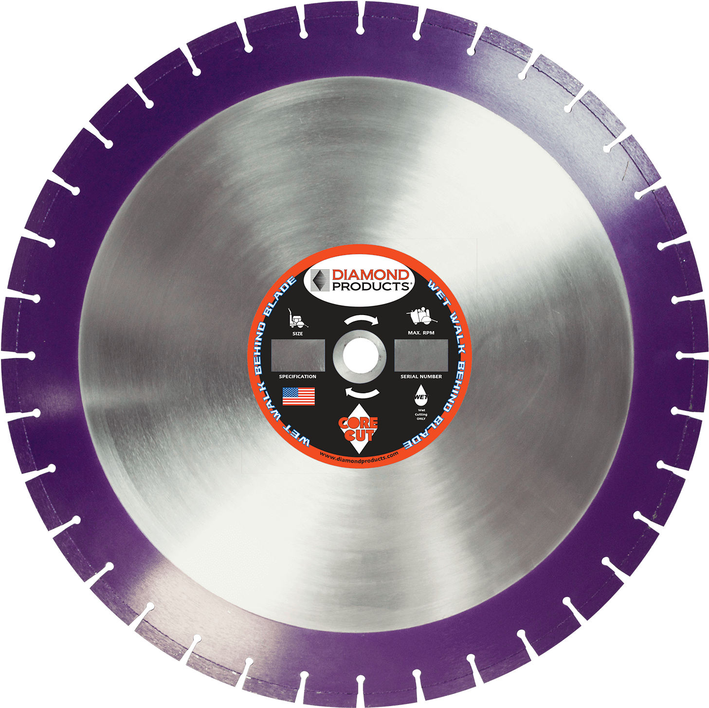 Imperial Purple Cured Concrete Diamond Blade - Granite Cutting Blade (1500x1493), Png Download