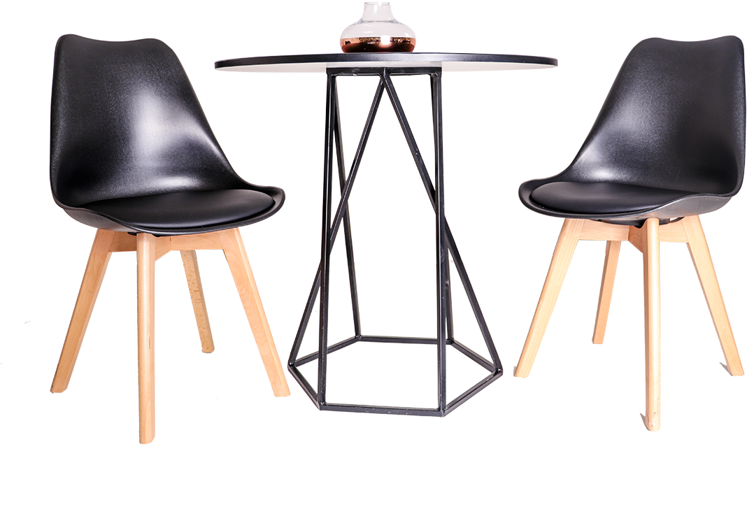 Amigo Cafe Table - Chair (1300x867), Png Download